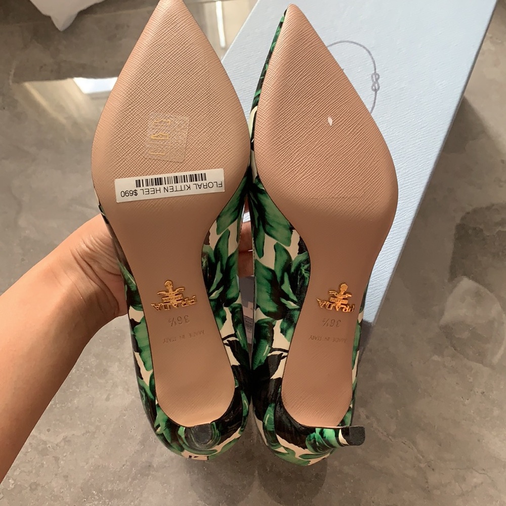 NWB prada calzature donna vernice roses 6.5 - Picture 2 of 6